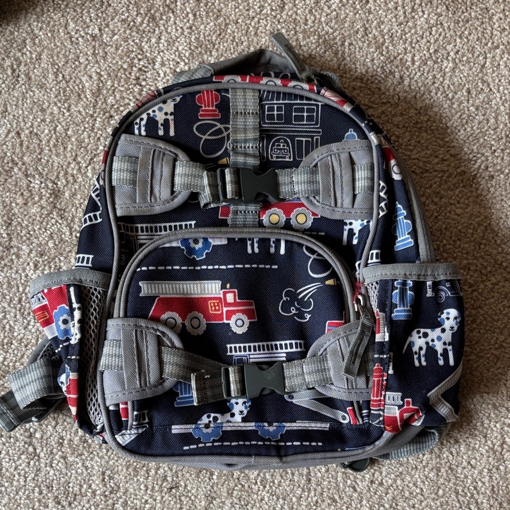 Teeny tiny potter barn fire truck backpack